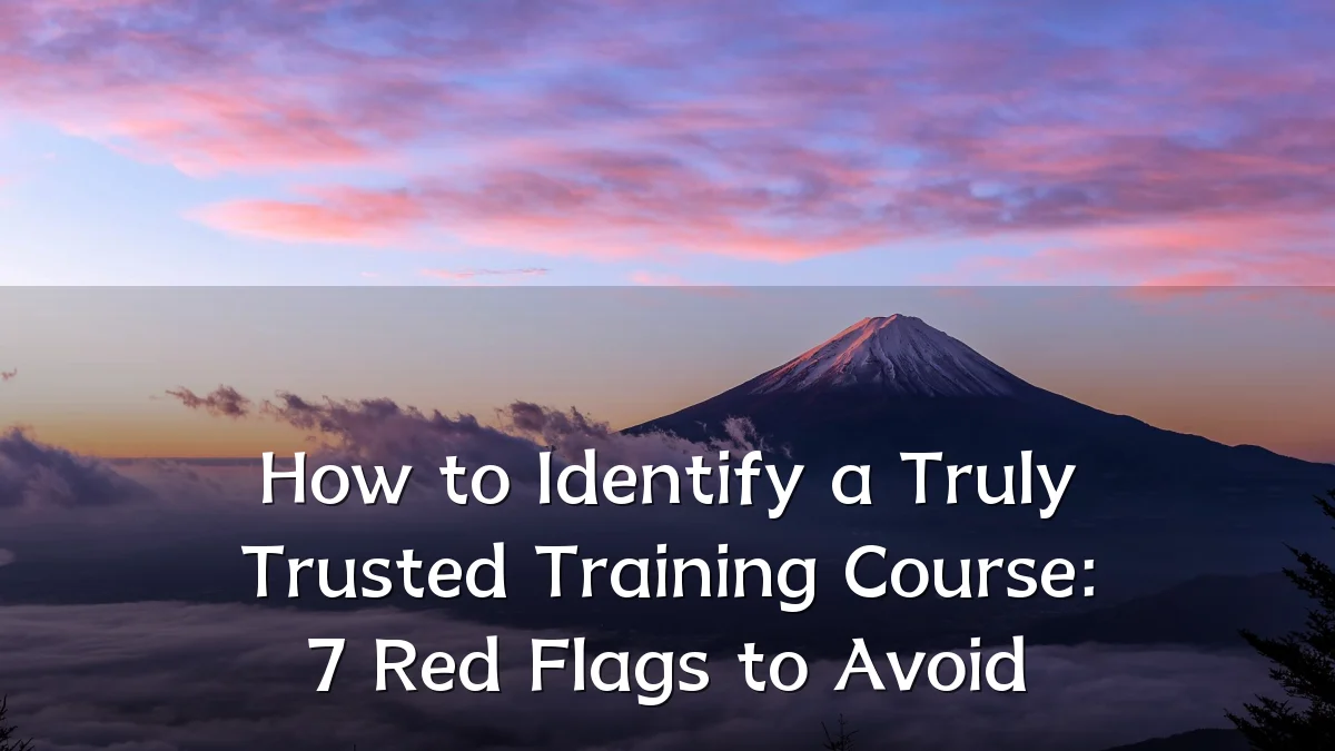 How to Identify a Truly Trusted Training Course: 7 Red Flags to Avoid