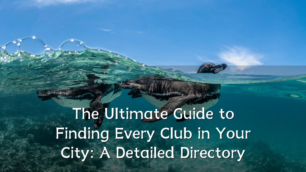 The Ultimate Guide to Finding Every Club in Your City: A Detailed Directory